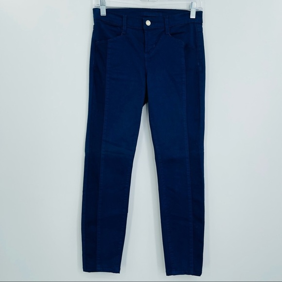 J Brand Denim - J Brand Kinsey Jeans Womens 26 Blueberry Contrast Panel Stretch Skinny